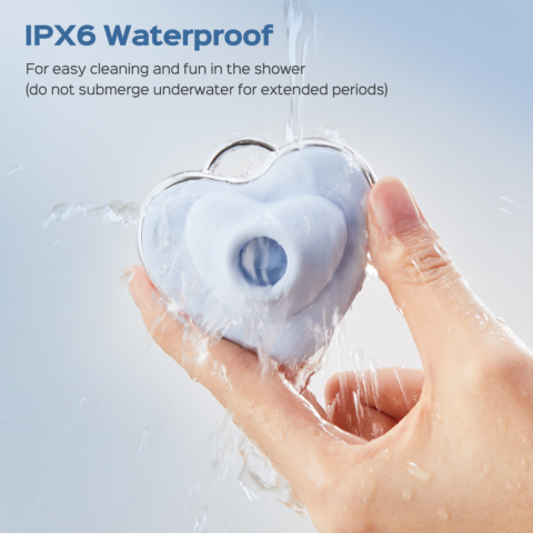 Amore - Wearable Heart Necklace Vibe Sucking & Tapping Mini Clitoral Stimulator