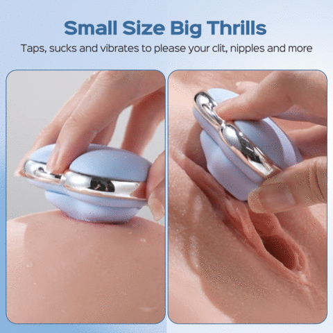 Amore - Wearable Heart Necklace Vibe Sucking & Tapping Mini Clitoral Stimulator