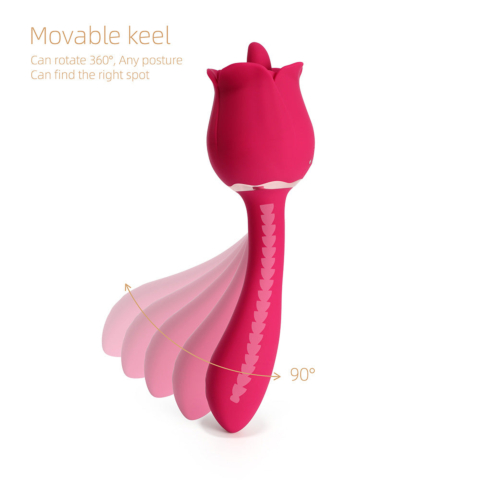 Rhea - Licking Rose Dual Ended Clitoral Vibe