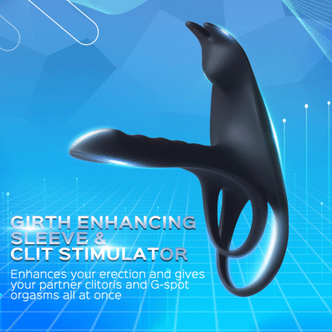 Juntame™ Black Fox - Vibrating Girth Enhancer Penis Sleeves