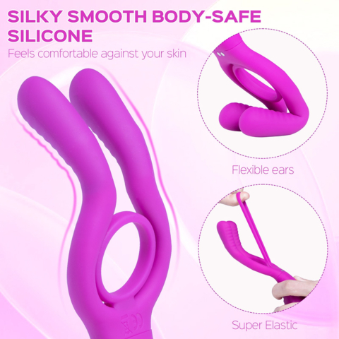 Casey - Remote Control Testicle Clit Vibrator & Cock Ring 