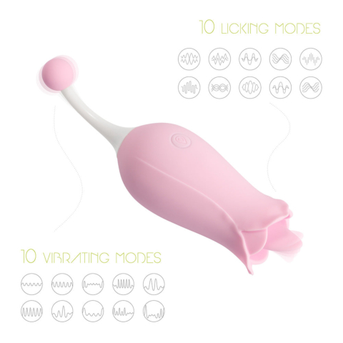 Dora - Rose Toy Clit Vibrator & Tongue Licker