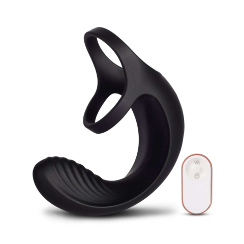 Caress - Dual Cock Ring Remote Anal Plug Vibe