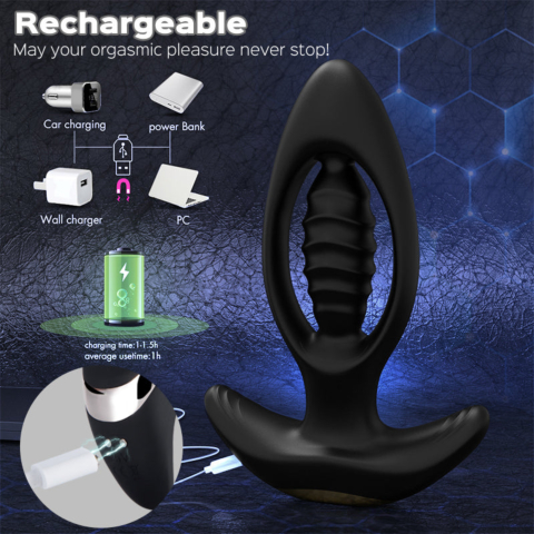 Habiki - Vibrating Swirl Butt Plug With Wireless Remote
