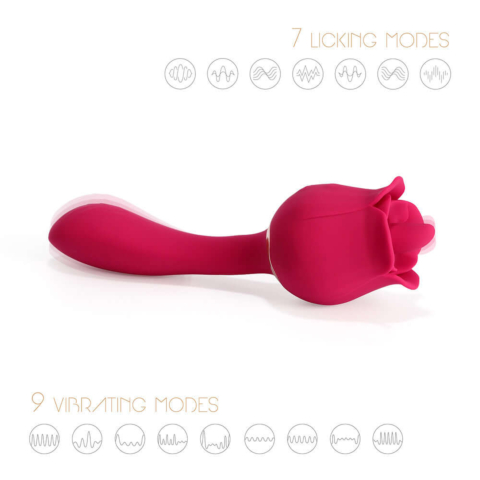 Rhea - Licking Rose Dual Ended Clitoral Vibe