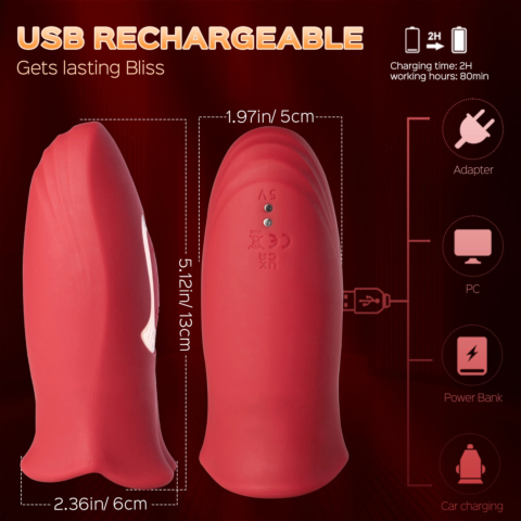 Rosella - Super Vibrating Clit Tickler Oral Sex Toy Mouth Biting Vibrator