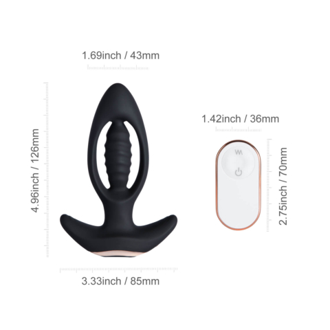 Habiki - Vibrating Swirl Butt Plug With Wireless Remote