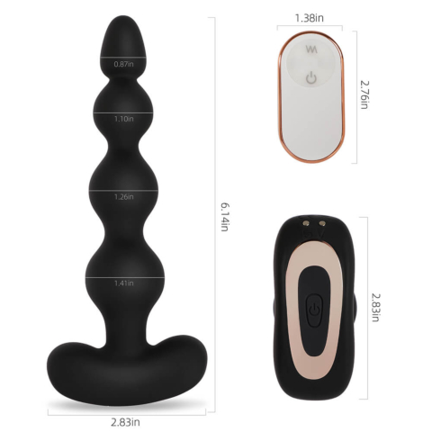 Ripple - Auto Vibrating Silicone Beaded Butt Plug