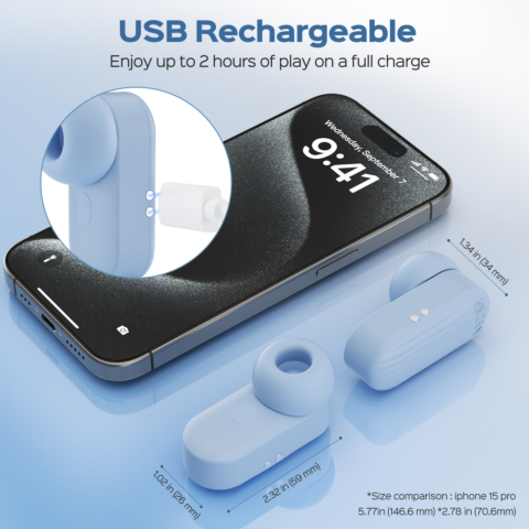 Whisper - Earbud Vibrator Sucking & Tapping Mini Clitoral Stimulator