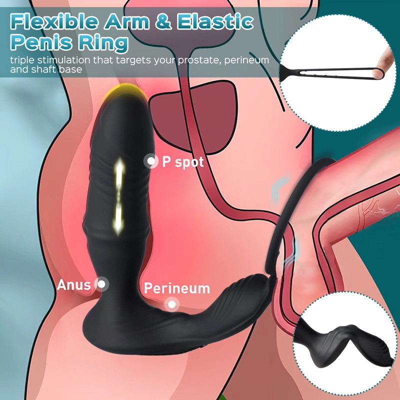 Luca - Thrusting Prostate Massager with Cock Ring 