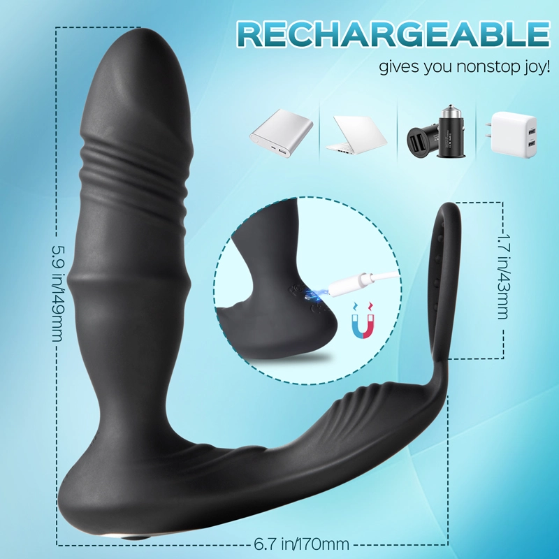 Luca - Thrusting Prostate Massager with Cock Ring 