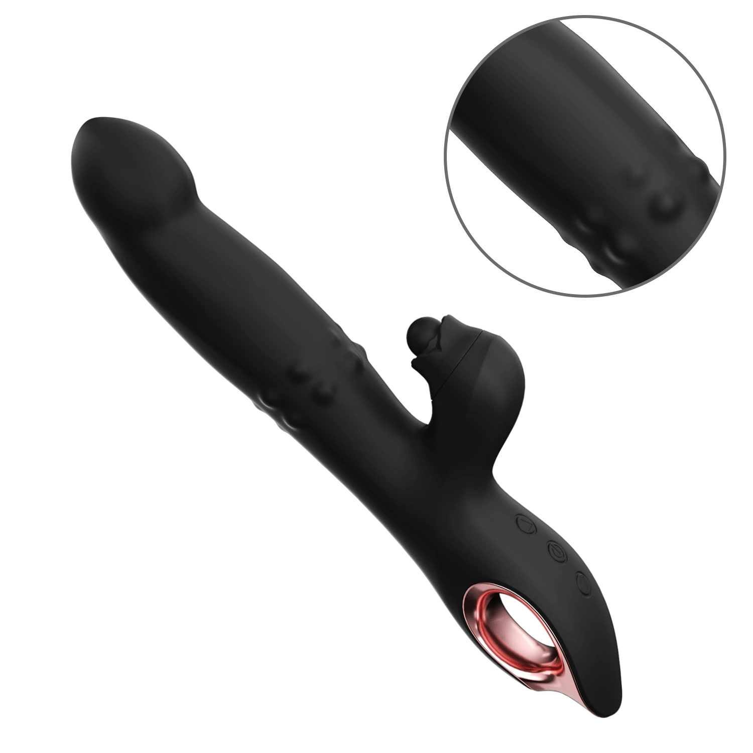 Bud - Rabbit Vibrator mit Gleitenden Perlenring und Klopfen