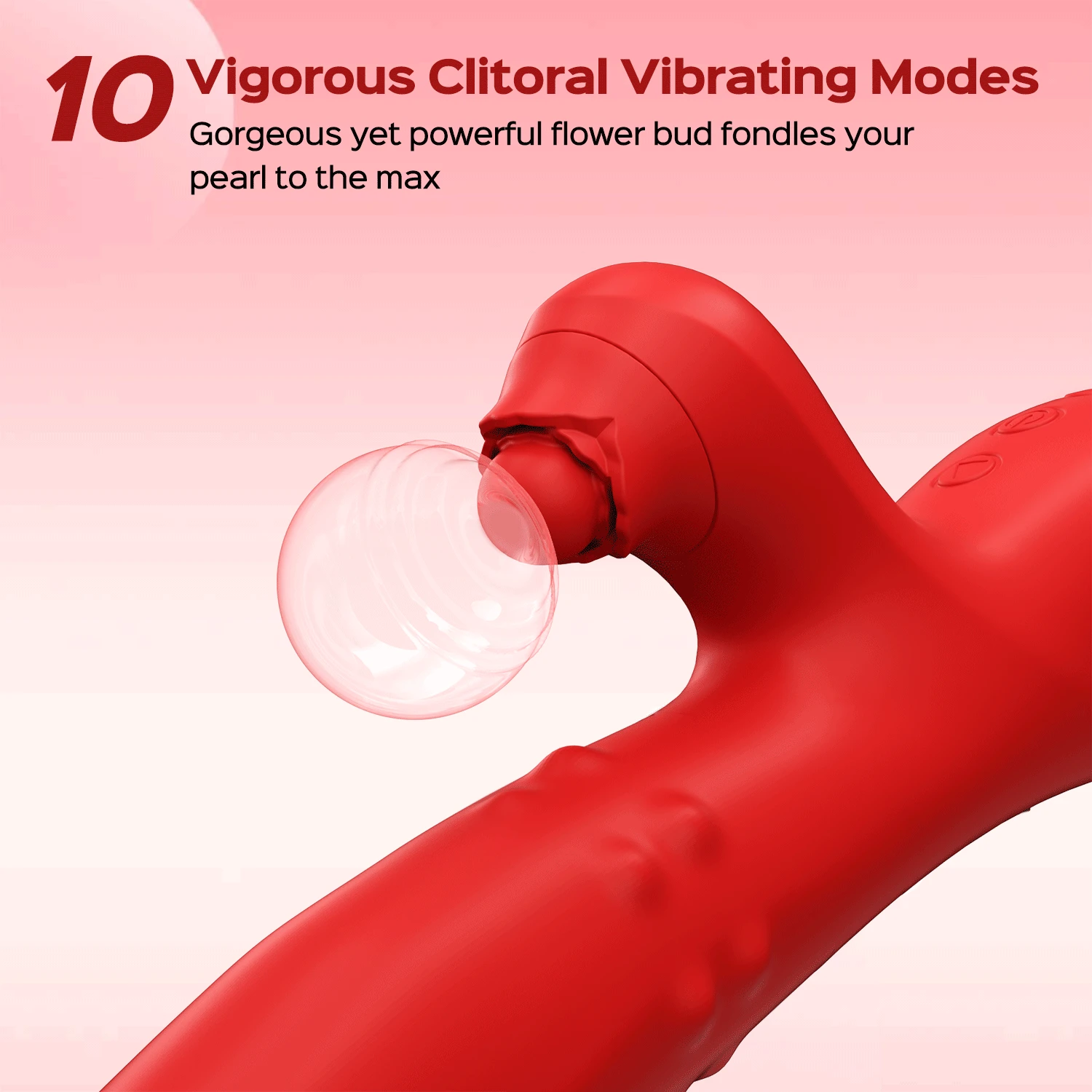Bud - Rabbit Vibrator mit Gleitenden Perlenring und Klopfen